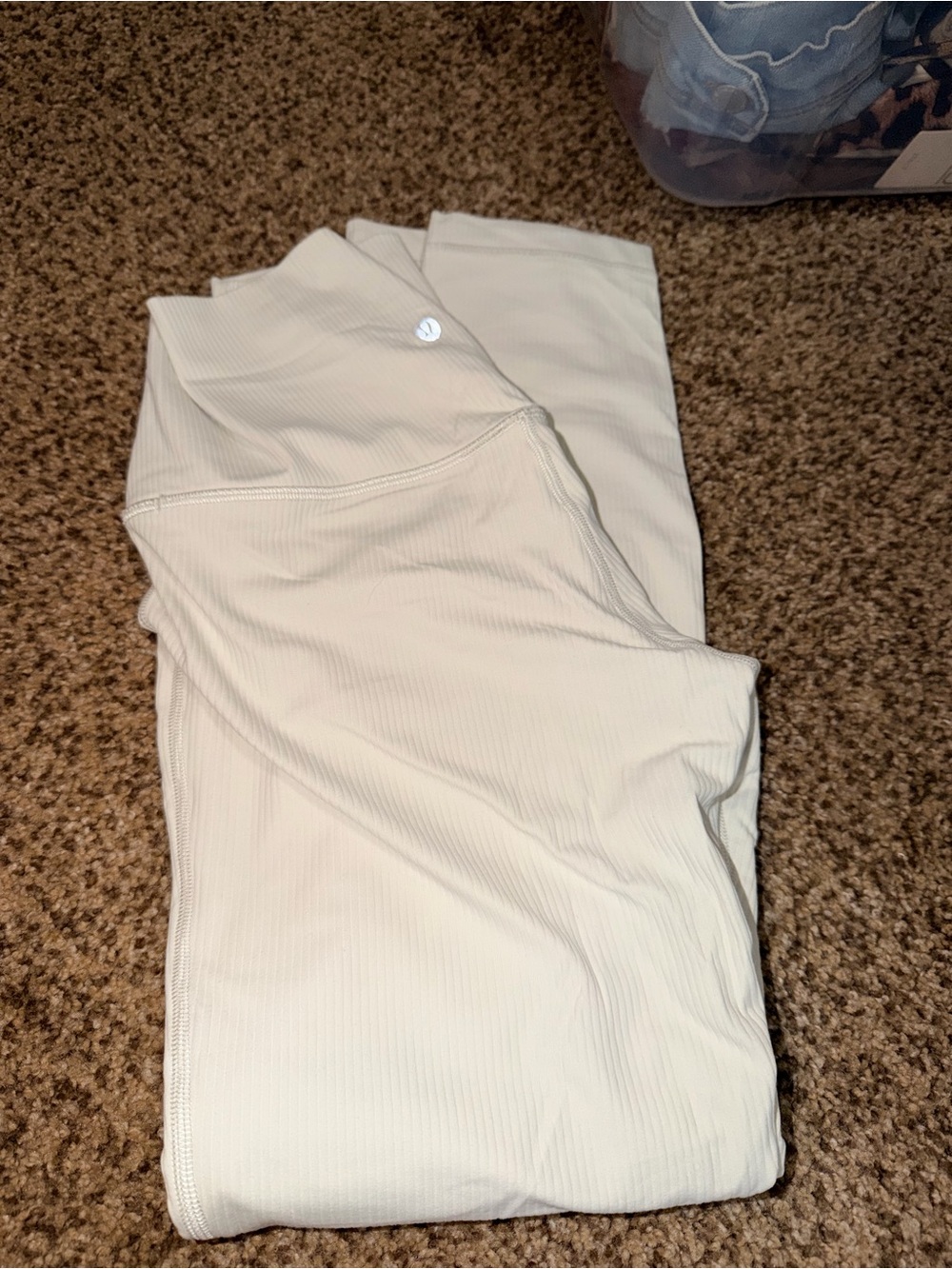 lululemon athletica Ribbed Ivory Leggings